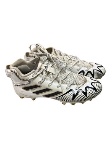 Used Adidas FREAK Adult FB Cleats White And White Senior 8.5 11862-S000092351