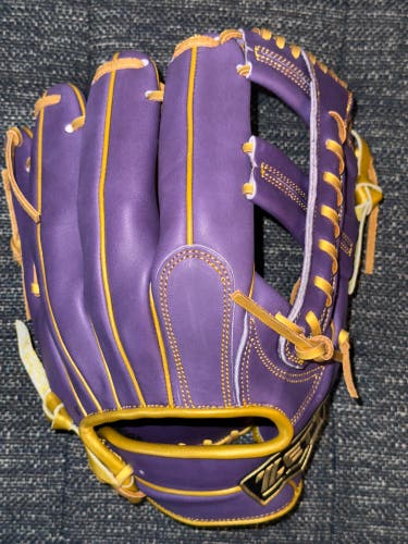 ZETT Special Pro Order 11.75" Infield Baseball Glove Purple Gold RHT Cross 3B