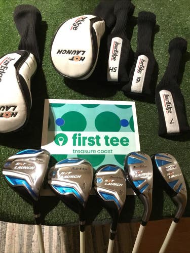 Tour Edge Hot Launch Woods & Hybrid Set 3W, 5W, 5H, 6i, 7i Uniflex UL Graphite