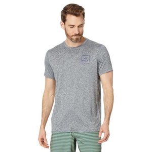 RVCA Rash Vest Mens Large Gray Short Sleeve Stretch Swimwear Performance GBO2128