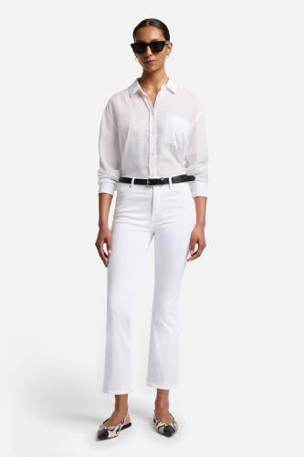 7 For All Mankind Jean Women 31 White Slim Illusion High Waist Slim Kick GBO2163