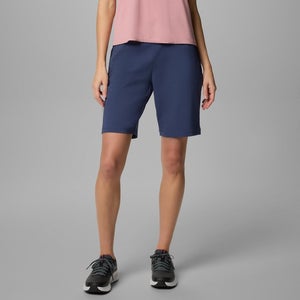 Columbia All Seasons Long Shorts Womens Medium Blue Elastic Waist Active GBO2127