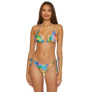 BECCA Paper Mache Cheryl Triangle Top Women's Small Multicolor Swimwear GBO2477
