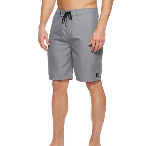 Hurley One Only 2.0 21 Board Shorts Men 36 Cool Gray Drawstring Swimwear GBO2469
