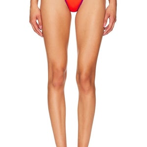 L*Space Levy Bikini Bottom Women's Small Orange Tie-Side Swimwear Beach GBO2487