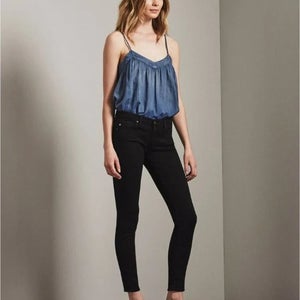 AG Adriano Goldschmied Jeans Leggings Women's 26 Black Super Skinny GBO2156