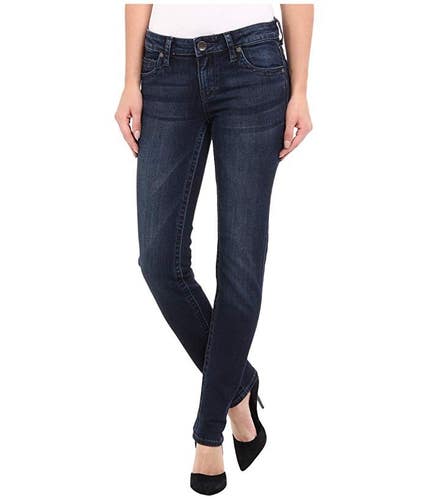 Kut From The Kloth Jeans Women's 12 Blue Dark Wash Stevie Straight Leg GBO2162