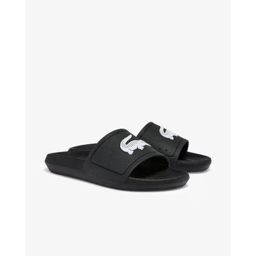 Lacoste Croco 737CFA0005-312 Sandals Women's US 5 Black Open Toe Slide RHS7167