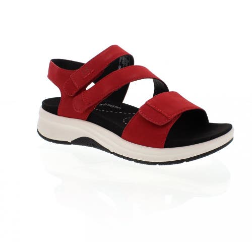 Josef Seibel Estelle 03 97303-380400 Sandal Women 11 Red Leather Strappy ZAP1148