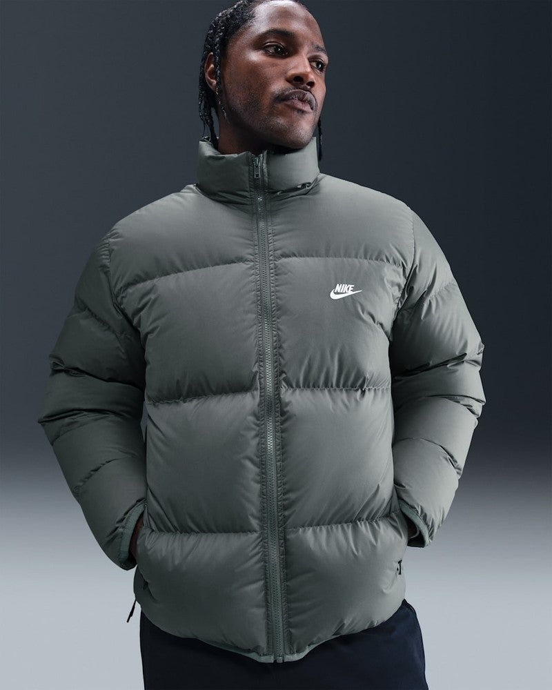 nike grey puffer coat