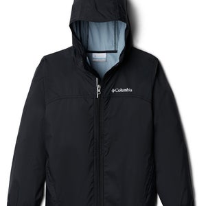 Columbia Glennaker Rain Jacket Boy's 2XS Black Full Zip Hooded Waterproof JZZ126