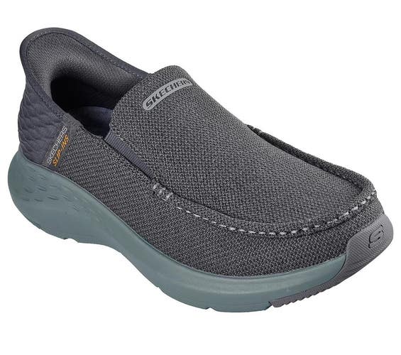 Skechers Parson - Ralven 204804-GRY Men's 11.5 Gray Canvas Slip On Shoes ZAP1252