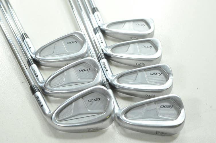 Ping i200 4-W Iron Set Senior Lite Flex Black Dot Right AWT 2.0 Steel # 209657