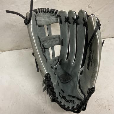 Used Wilson Elite A2444 Slowpitch Glove RH Throw Black And Grey 14" 11855-S000198311