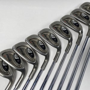Ping i3 + Iron Set 3-PW+AW Red Dot Stiff Steel Mens RH 1* Flat