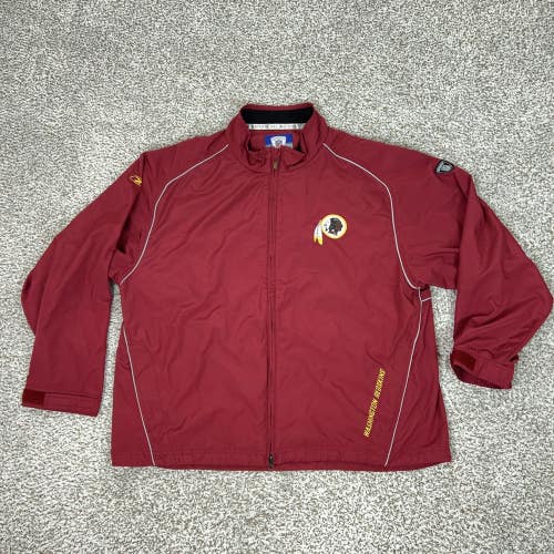 Washington Redskins Jacket Mens XL NFL Reebok Windbreaker Coat Coach Team Issued
