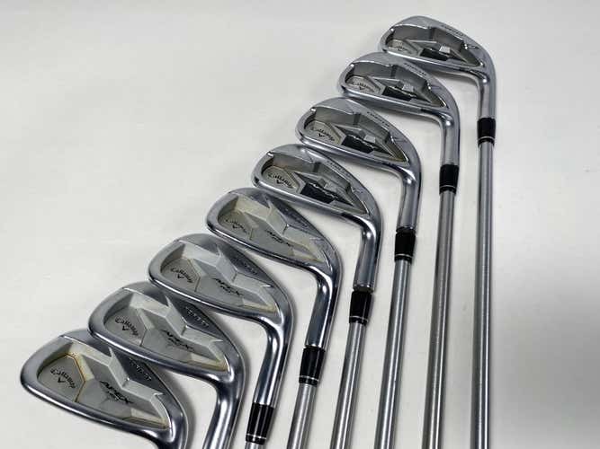 Callaway Apex 19 Iron Set 4-PW+AW KBS Tour C-Taper Lite 110g Stiff Steel Mens RH
