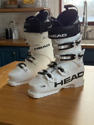 Mondo 25 & 25.5 Women's HEAD Raptor Racing Ski Boots Stiff Flex (Used)