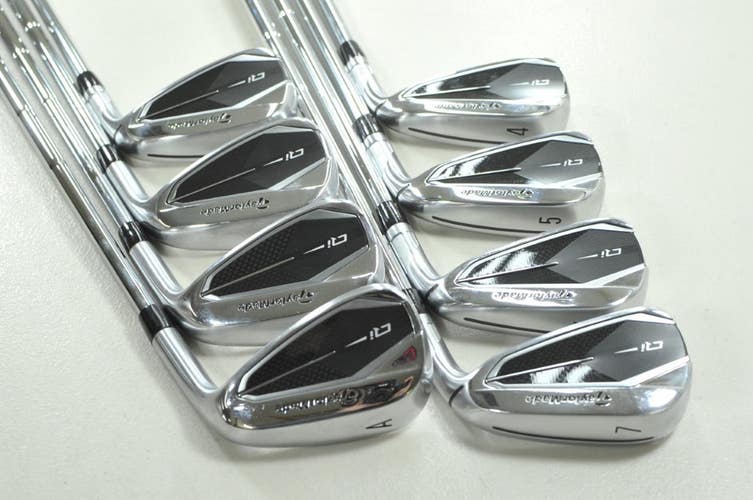 TaylorMade Qi 4-PW,AW Iron Set Stiff Flex Right DG MID S300 115g Steel # 209904