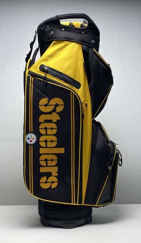 Team Effort The Bucket Cart Bag Steelers 14-Way Divide Single Strap Golf Bag