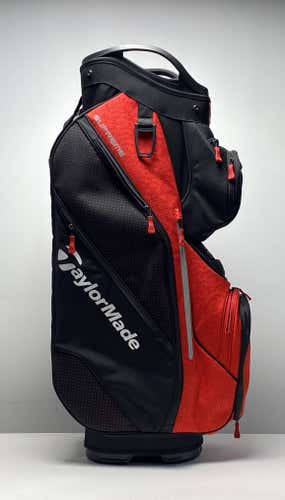 Taylormade Supreme 22 Cart Bag Black/Red 15-Way Divide Single Strap Golf Bag NEW