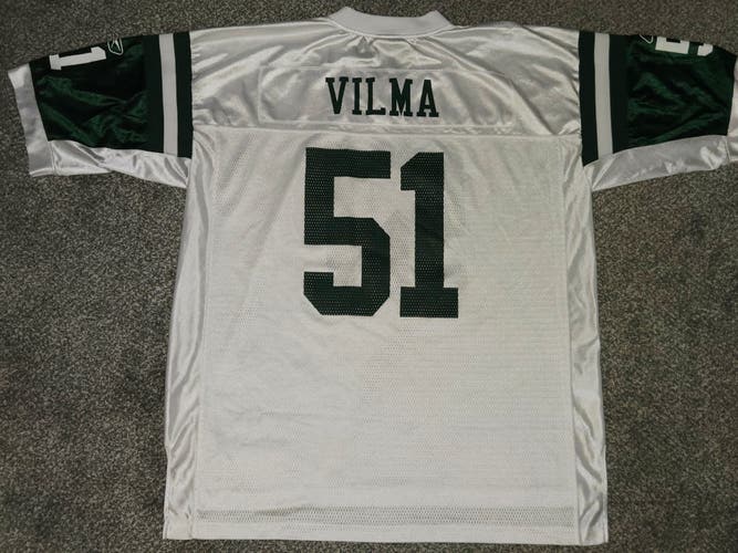 New York Jets Jonathan Vilma White XXL Men's Reebok NFL Football Jersey