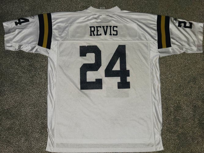 New York Jets / Titans of NY Throwback Darrelle Revis White XL Men's Reebok NFL Football Jersey