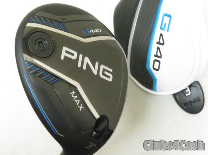 PING G440 MAX Fairway 15°  3 Wood Alta CB 65 Blue Stiff Flex +Cover