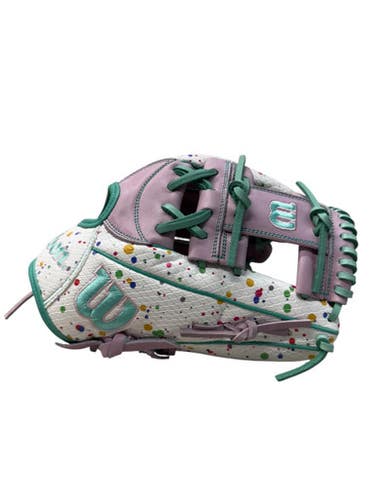 New Wilson A2000 H12 12 RH Throw Fastpitch Glove - White/Pink/Teal 11835-S000203986