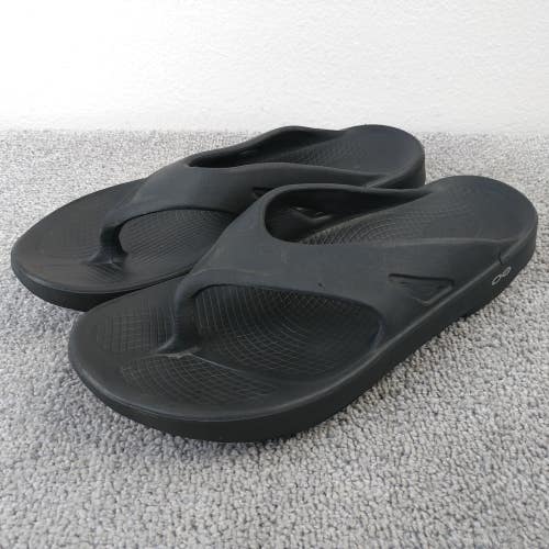 Oofos Mens Size 13 Sandals Original Black Recovery Sport Comfort Flip Flops Shoe
