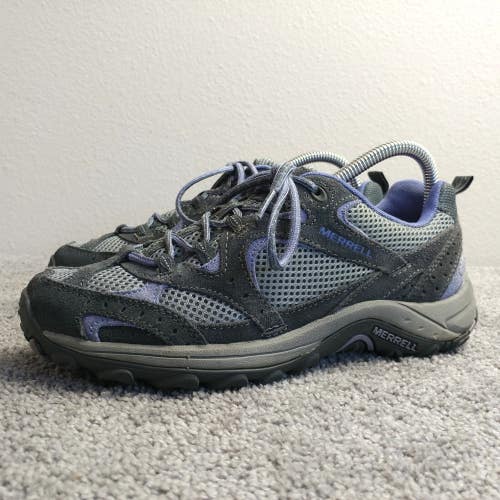 MERRELL Nova Ventilator Womens Size 7.5 Hiking Shoes Suede Trainers Gray Purple