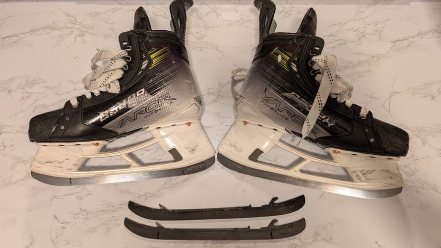 Bauer Vapor Hyperlite 2 Skates Size 5.5 Fit3 (Used) + extra FlyTi steel