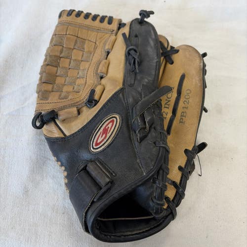 RHT Size 12 Inch Power Bolt Genuine Steer Leather Baseball Glove