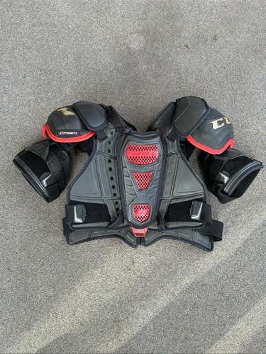 Game Used CCM U CL Pro Stock Shoulder Pads Large
