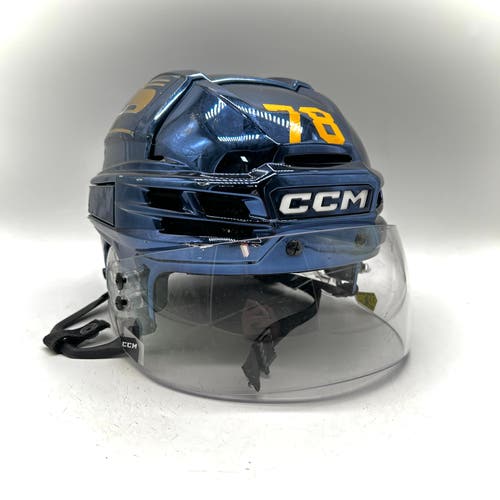 CCM Super Tacks X - Used Medium Pro Stock Helmet (Navy Chrome)