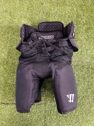 Black Junior Medium Warrior Hitman Hockey Pants (Used)