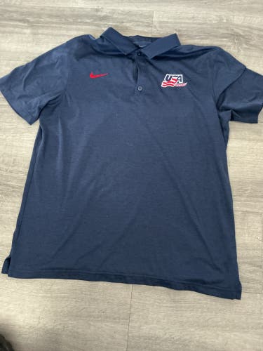 Team USA Blue Large Men's Nike Dri-Fit Shirt (New)
