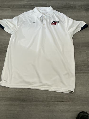 Team USA Blue Large Men's Nike Dri-Fit Shirt (Used)