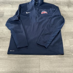 Team USA Blue Men's Large Nike 1/2 Zip (New)