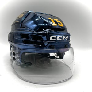 CCM Super Tacks X - Used Medium Pro Stock Helmet (Navy Chrome)