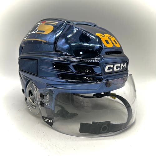 CCM Super Tacks X - Used Medium Pro Stock Helmet (Navy Chrome)