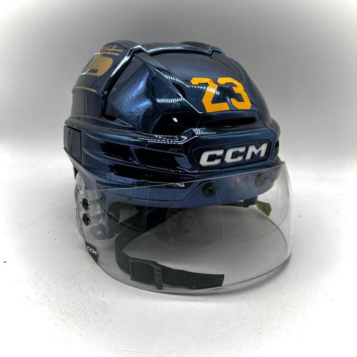 CCM Super Tacks X - Used Medium Pro Stock Helmet (Navy Chrome)