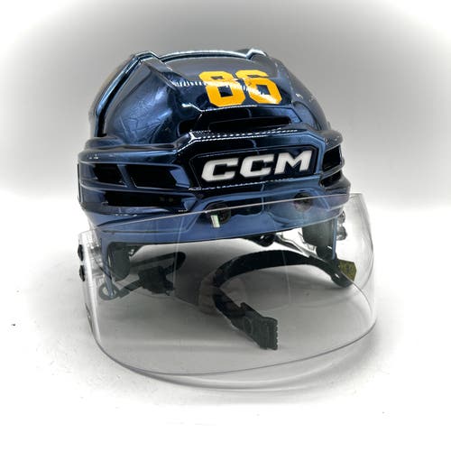 CCM Super Tacks X - Used Small Pro Stock Helmet (Navy Chrome)