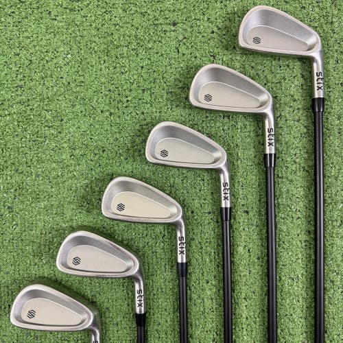 Stix Golf Club 5-PW Iron Set Black Graphite Stiff Flex Right Handed