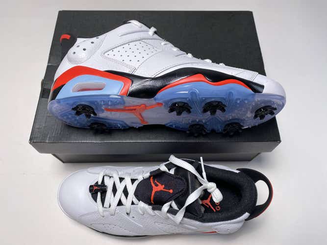 Jordan Retro 6 G Golf Shoes White Infrared Men's SZ 10 ( DV1376-106 ) NIB