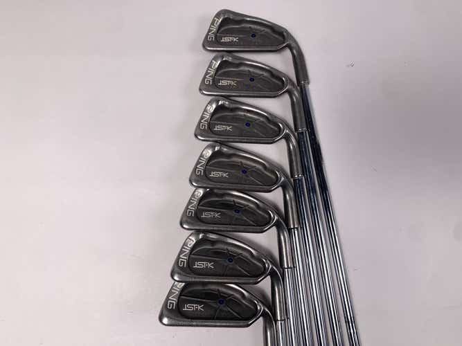 Ping ISI K Iron Set 3-9 Blue Dot 1* Up Cushin JZ Regular Steel Mens RH
