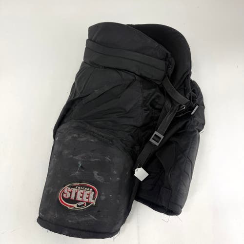 Used Black Chicago Steel Bauer Custom Pro Pants | Small | C494