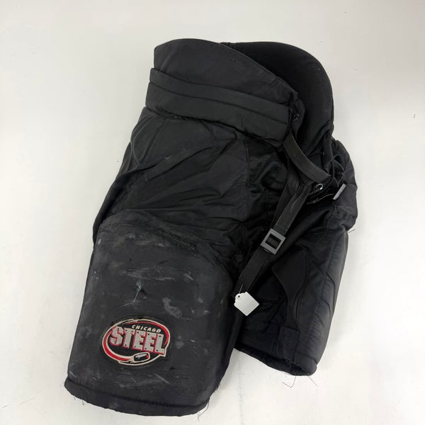 Used Black Chicago Steel Bauer Custom Pro Pants | Small | C494