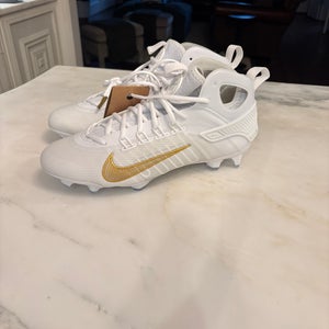 White Men's Size M 11.0 (W 12.0) Adult Nike Huarache 9 Elite Mid Mid Top (New)