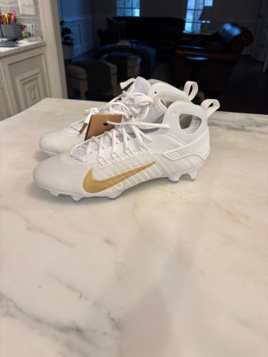 White Men's Size M 11.0 (W 12.0) Adult Nike Huarache 9 Elite Mid Mid Top (New)